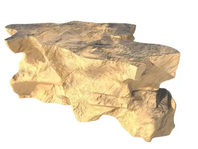Sand cliff  Low-poly 3D model