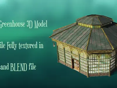 Victorian Greenhouse Low-poly 3D model