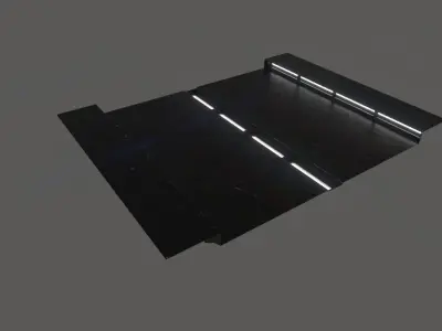 tileable Sci-Fi flooring Low-poly 3D model