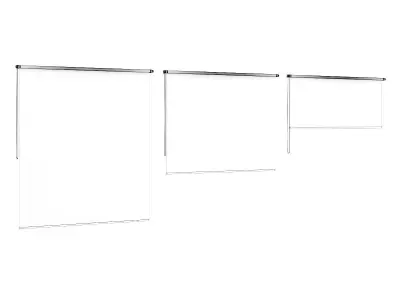 White Window Blinds 3D model