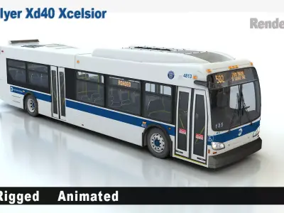 New Flyer Xd40 Xcelsior 3D model