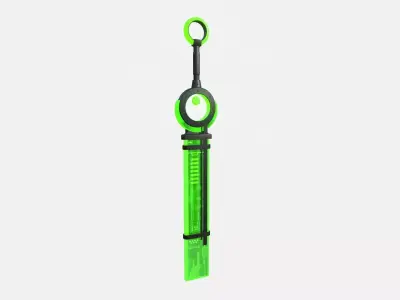 SciFi Sword A02 Green - Character Design Fashion Low-poly 3D model