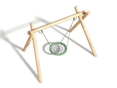 Wooden Swing - Outdoor Kids Playground 005 3D model