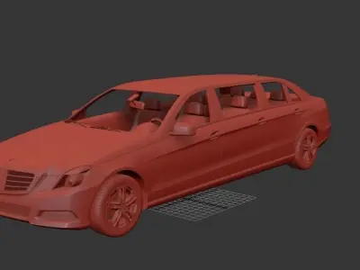 Mercedes Benz E class Binz Limousine 2009 3D print model