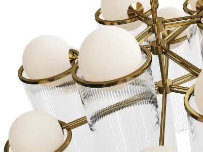 Corbett Celestial Chandelier Low-poly 3D model