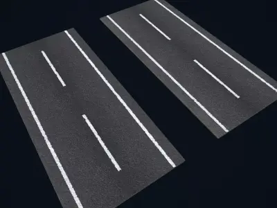 Highway Low-poly 3D model