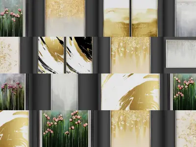 Collection of Picture Frames - 20 sets 3D Model Pack 17