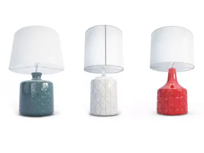3 Graphic Table Lamps 3D model