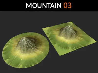 Mountains Collection group of Low-poly 3D model