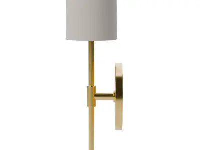 Jensine Wall Sconce White Lamp Low-poly 3D model