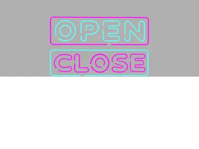 Open Close Neon Sign  3D model