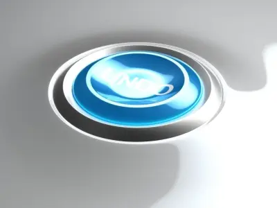 Undo Button Low-poly 3D model