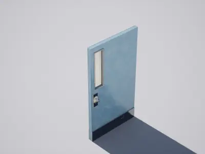 Interior Door Low-poly 3D model