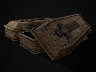 Coffin of the Damned Low-poly 3D model