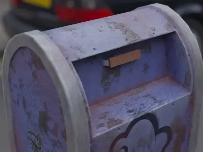 Mailbox Game Prop Low-poly 3D model