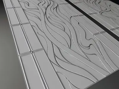 Stained glass fire 3D model