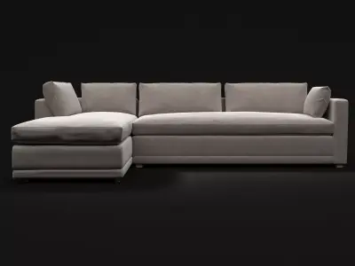 Sylvie Slipcover Bench Cushion Sofa by Robin Bruce 3D model