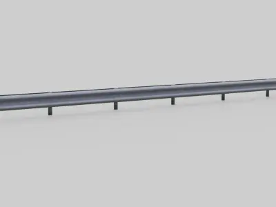 Road Safety Barrier 2A Low-poly 3D model