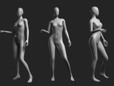  Animated Female Mesh 14 poses v3 