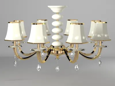 Golden Chandelier 3D model