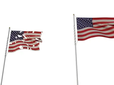 American Flag - New And Used Low-poly 3D model