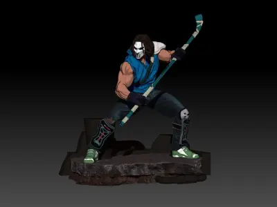 Casey Jones Turtles Ninja Friend 3D print model