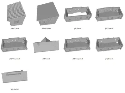modular german building II -stl file UPDATED VERSION 3D print model
