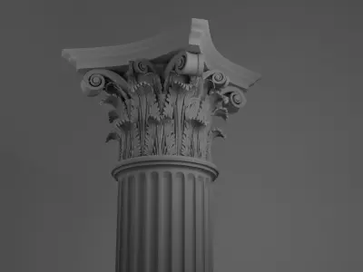 The corinthian capital - High Poly 3D model