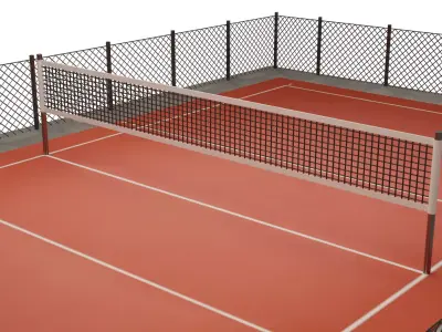 Volley Ball Court 3D model