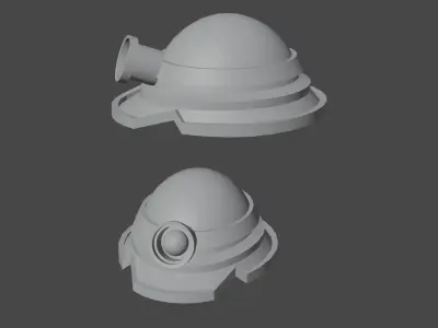 Mining Helmet in Blender3d Low-poly 3D model