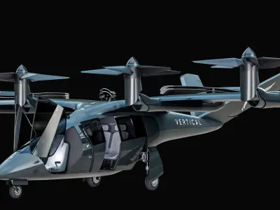  Rigged VX4 - Electric Aircraft EVTOL Vertical Aerospace PBR 