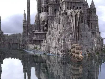 Ancient pirate Port Tortuga Kit bash  3D model