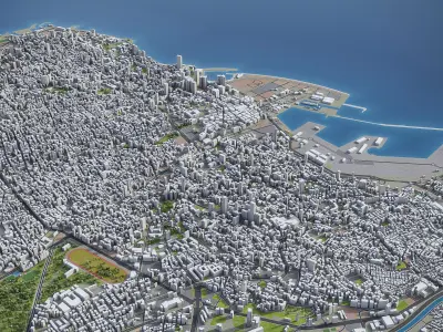 Beirut - City 3D Model Low-poly 3D model