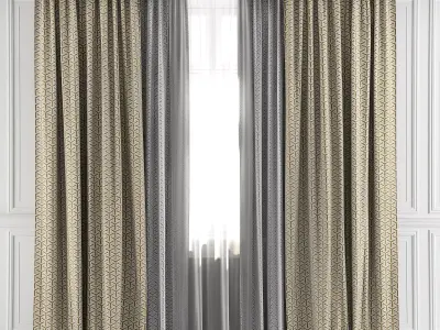 Curtain Set 18 3D model