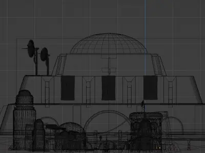 Star Wars Tatooine Anchorhead Street Low-poly 3D model