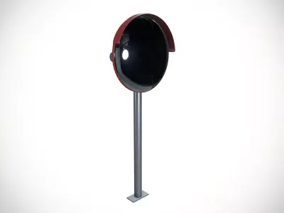 Industrial Safety Mirror Low-poly 3D model