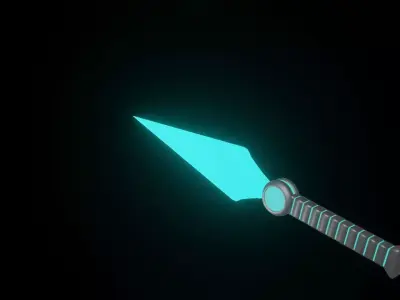 Sci-fi Circle Short Sword Model A-3 3D model