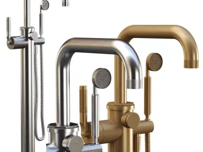 Floor Mounted Single Lever Bath by Samuel Heath 3D model