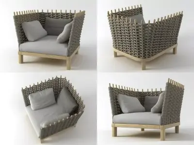 Wabi armchair 3D model
