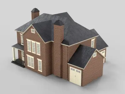 British House Design 17T4 Low-poly 3D model