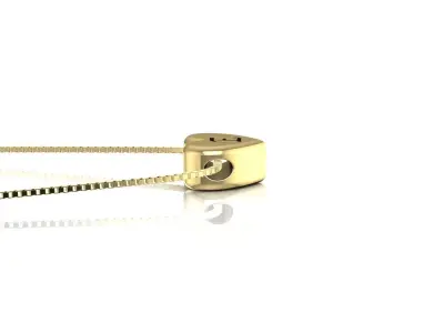 Pendant initial heart E 3D print model