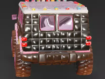 Liquid Chocolate Dessert SUV 3D Model Low-poly 3D model