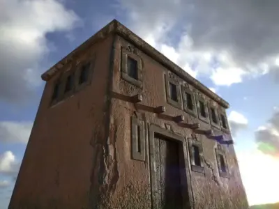 old house-PBR Low-poly 3D model