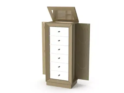 Jewelry Armoire with Mirror and Side Doors 3D model