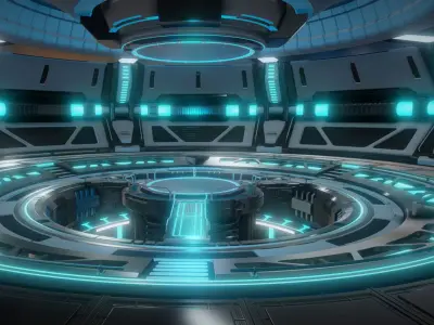 Science fiction apron 83 Low-poly 3D model