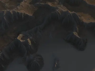 Rocky Planet Surface 3D model