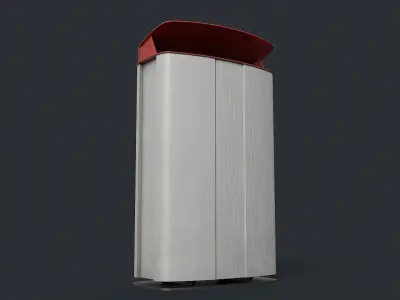 Street Trash Can 28 PBR Game Ready Low-poly 3D model