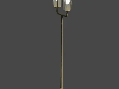 Old City Lamp Low-poly 3D model