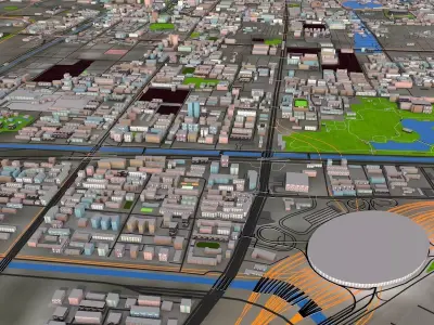 Beijing City  Low-poly 3D model