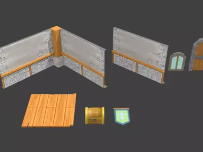 Simple Game Asset Low-poly 3D model